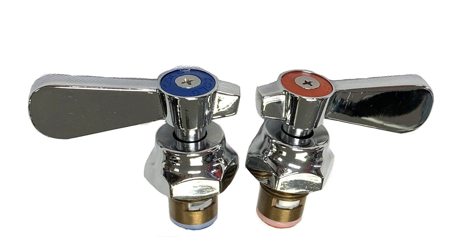 Wall-mounted Faucet with 8" Centers and 12"/16" Swing Spout with Ceramic Cartridges