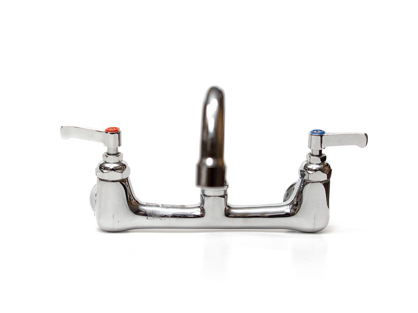 Wall-mounted Faucet with 8" Centers and 12"/16" Swing Spout with Ceramic Cartridges - Chefcoca