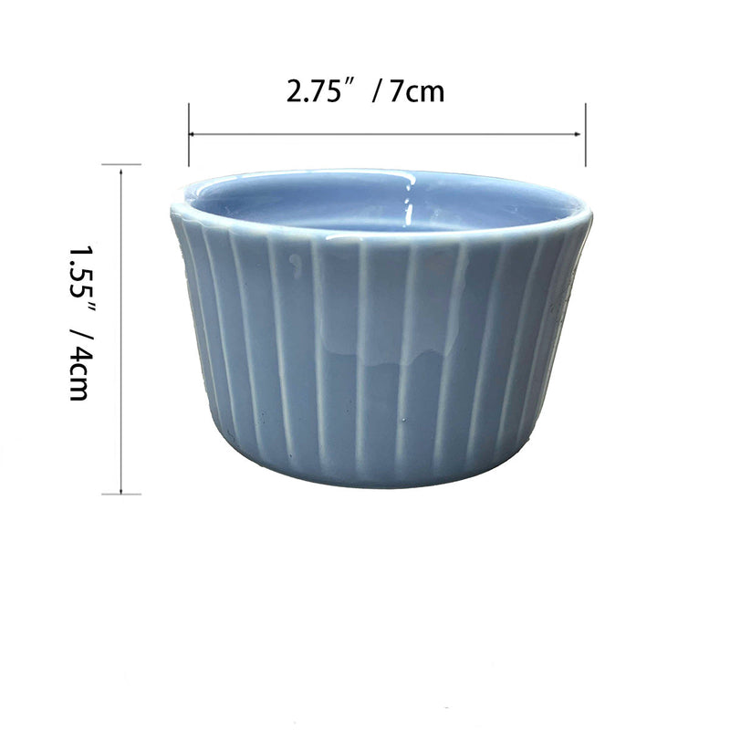 Blue Porcelain Ramekin Souffle