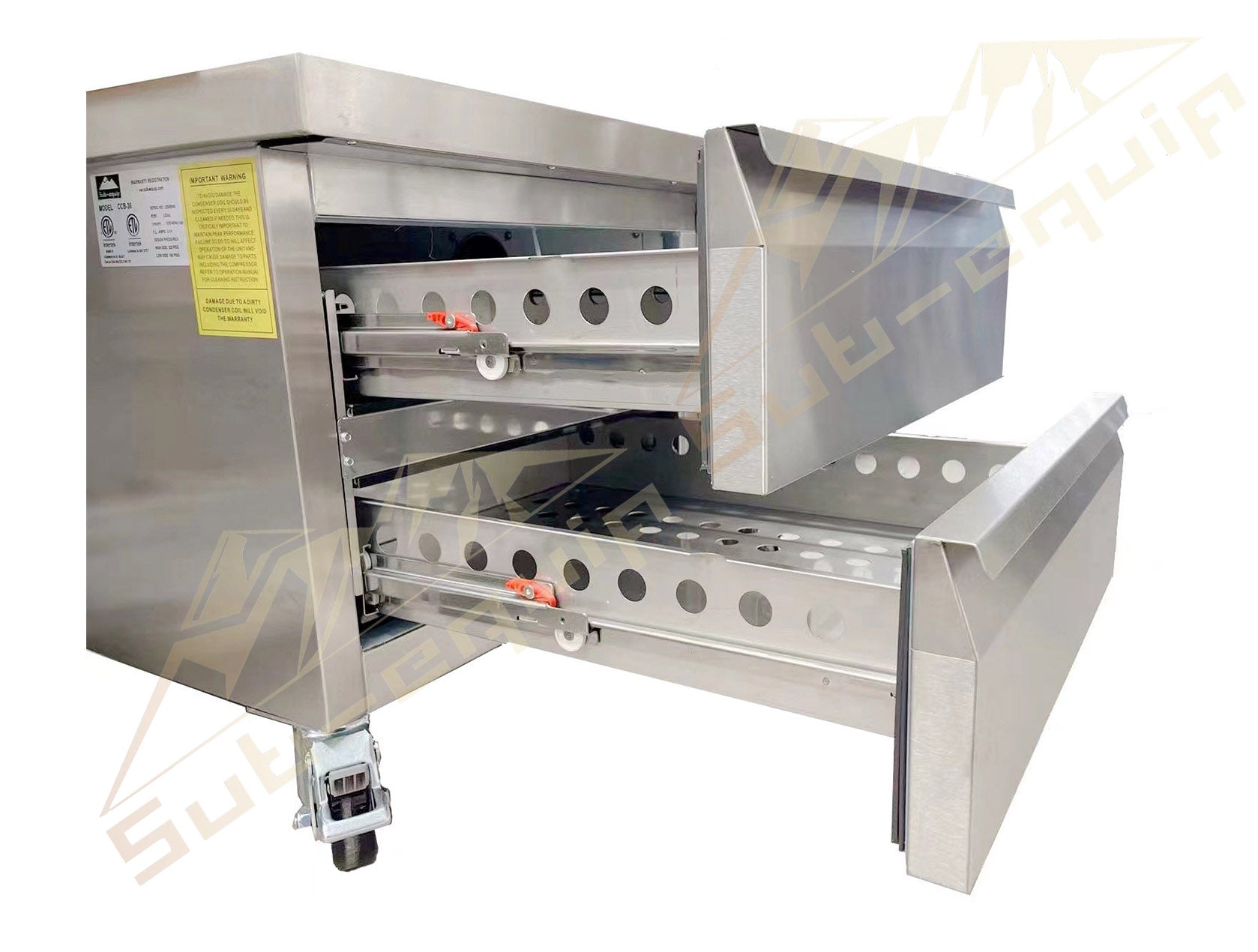 Sub-equip, Stainless Steel 48" Refrigerated Chef Base - Chefcoca