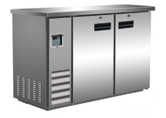 61"Stainless Steel Swing Door Back Bar Bottle Cooler (61.1" x 24.4" x 36.2") - Chefcoca