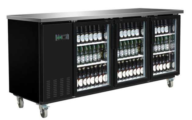 69" Glass Door Back Bar Cooler (69" x 27.6" x 42.5")