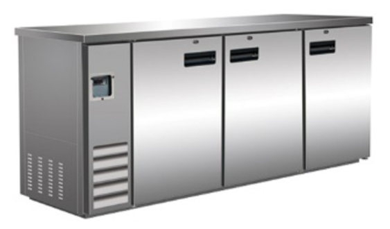 73" Stainless Steel Swing Door Back Bar Bottle Cooler (73.1" x 24.4" x 36.2") - Chefcoca