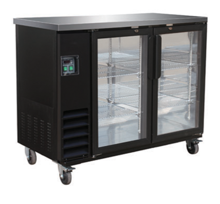 61" Sliding Door Bar Cooler (61.1" x 24.4" x 36.2") - Chefcoca