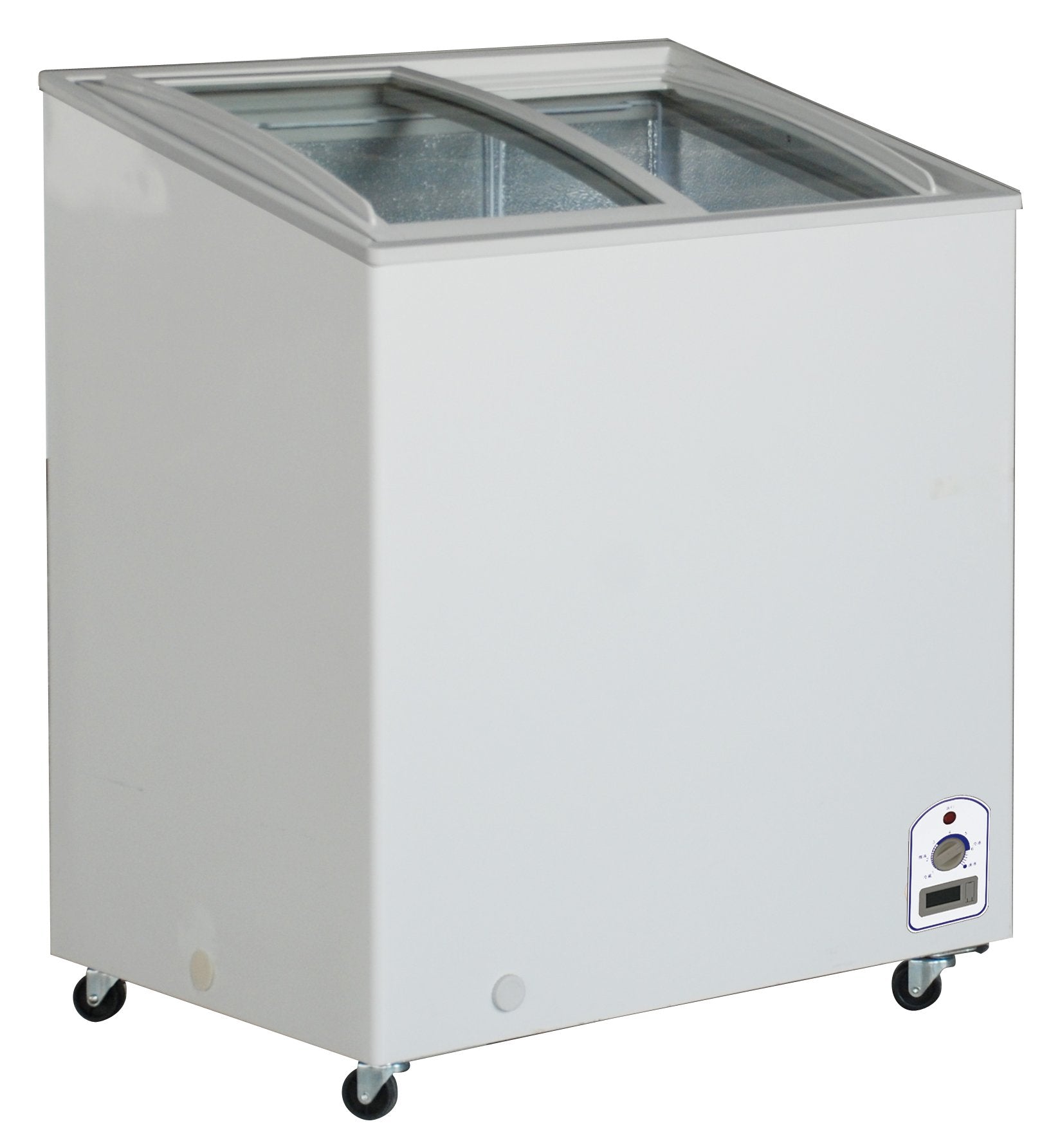 Sub-equip 148L Curve Top Sliding Glass Chest Freezer (30"W x 22"D x 36.75"H) - Chefcoca