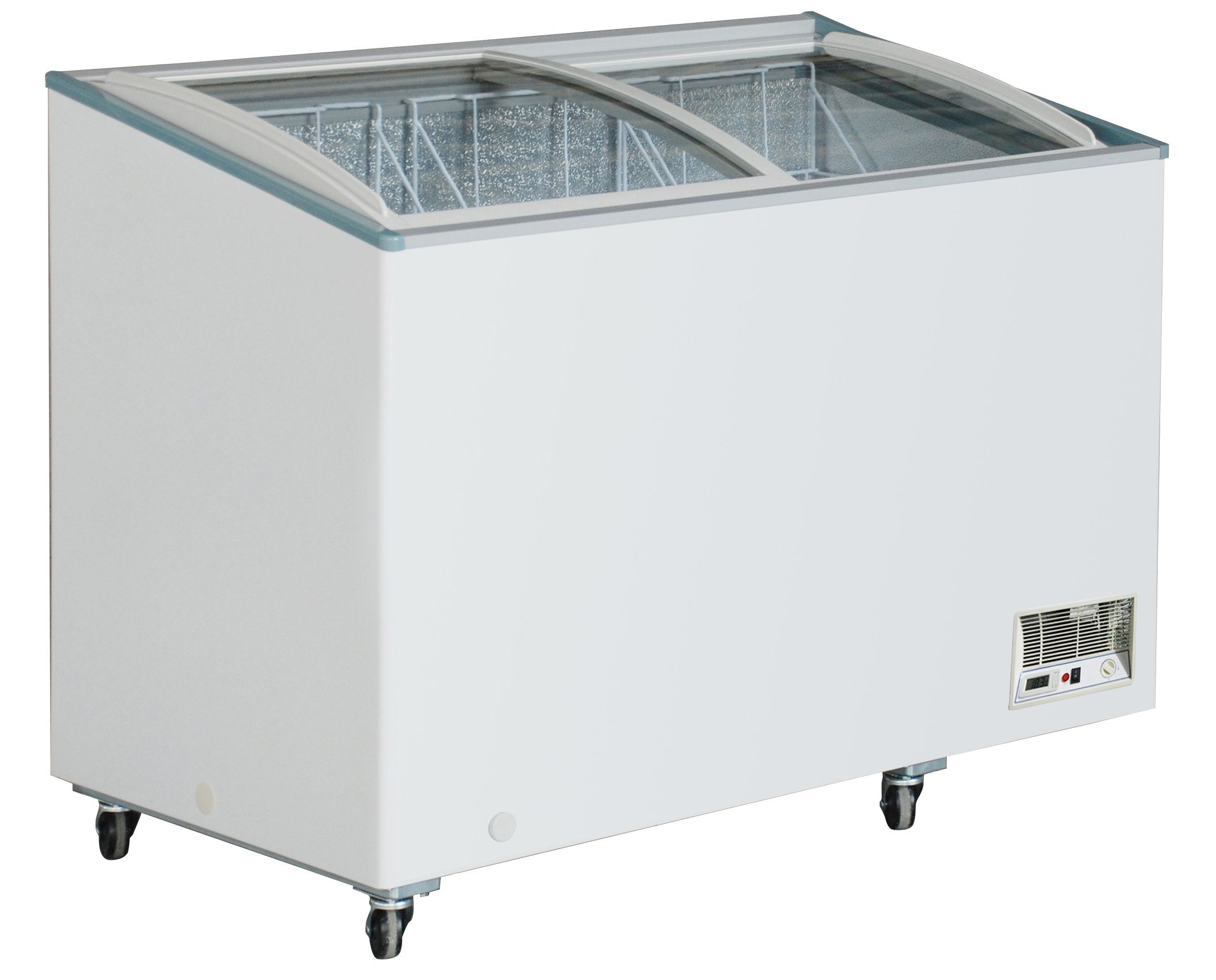 Sub-equip 298L Curve Top Sliding Glass Chest Freezer (47"W x 26"D x 36.75"H) - Chefcoca