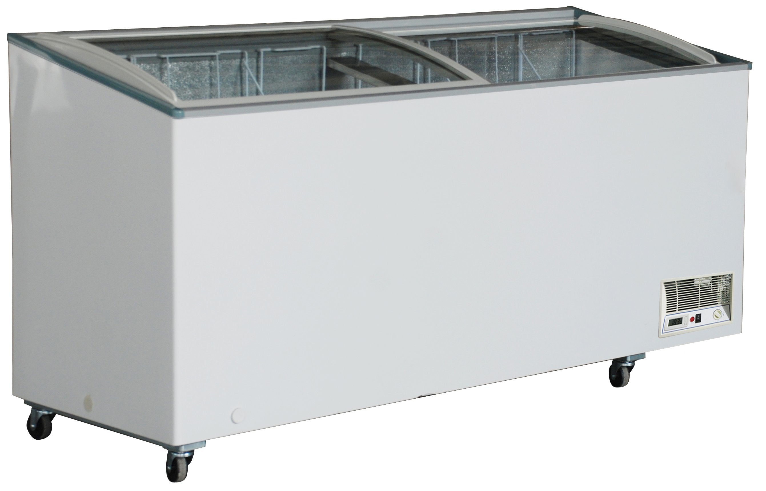 Sub-equip 598L Curve Top Sliding Glass Chest Freezer (70.67"W x 25.75"D x 36.65"H)