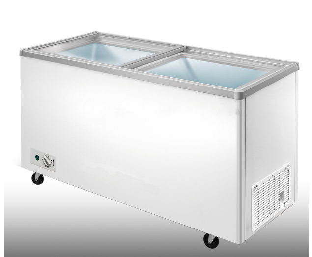 Sub-equip 400L Flat Top Sliding Glass Chest Freezer (70.75"W x 26"D x 35"H) - Chefcoca