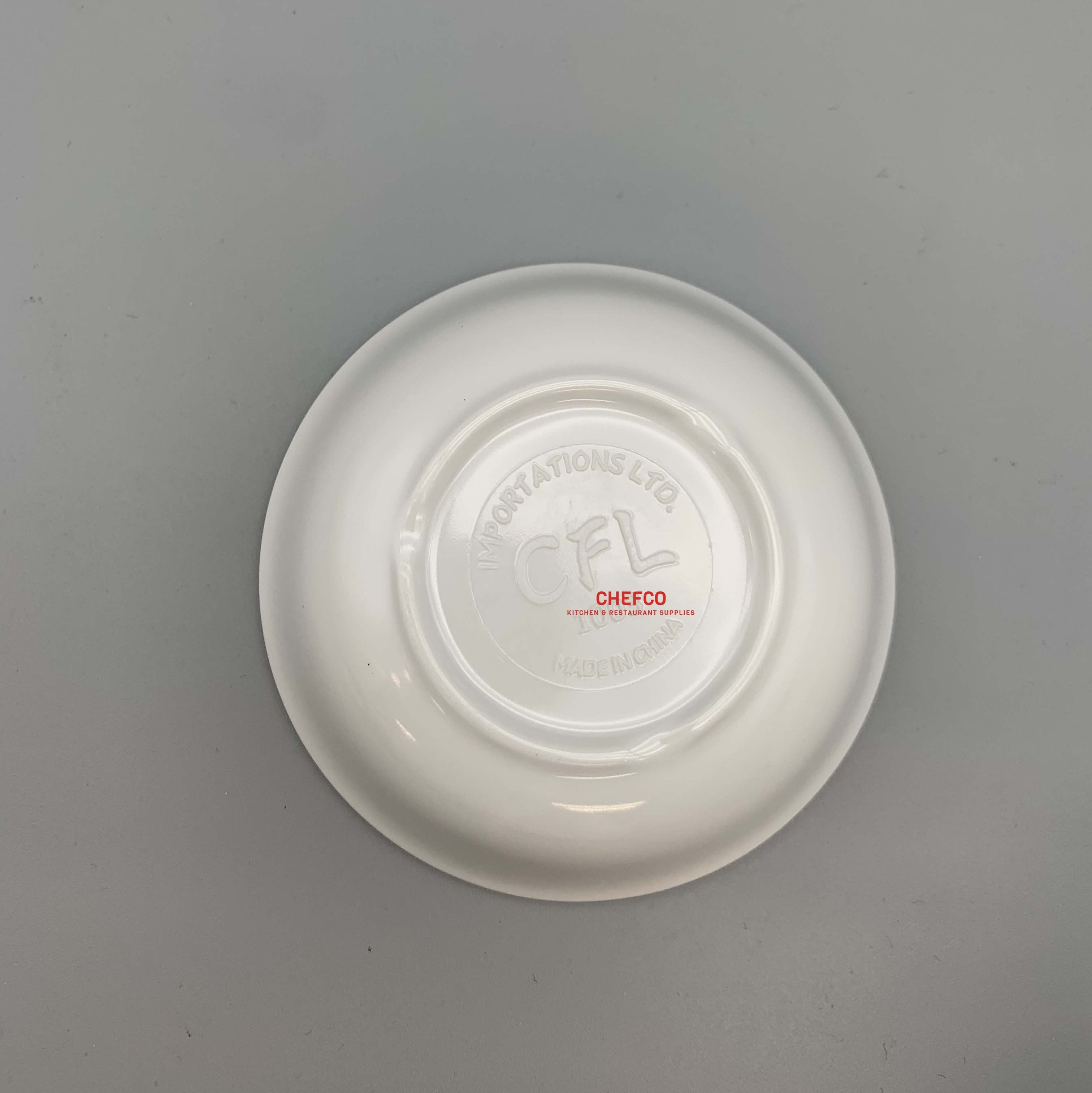 White Round Melamine Sauce Dish (3.5") - Chefcoca