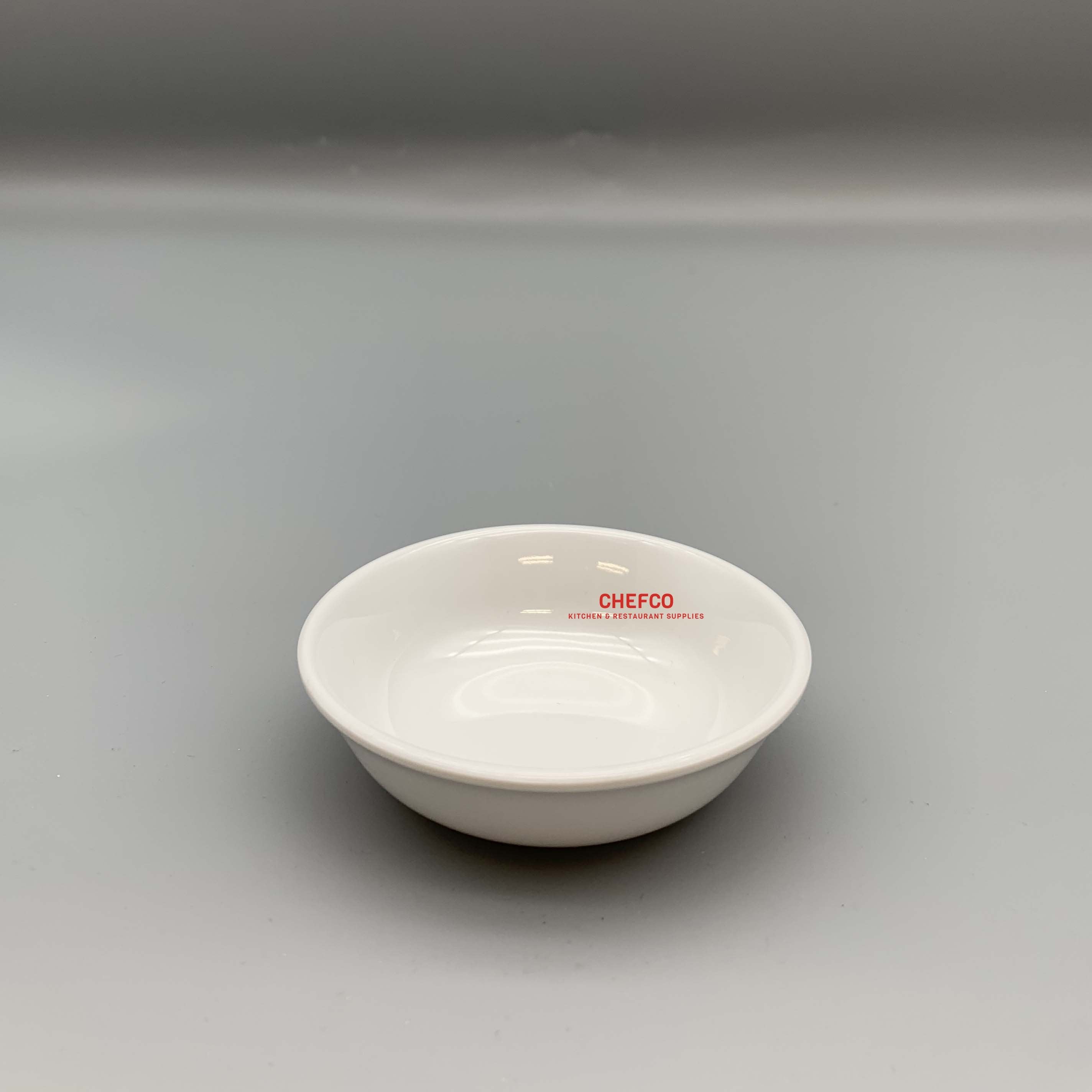 White Round Melamine Sauce Dish (3.5") - Chefcoca
