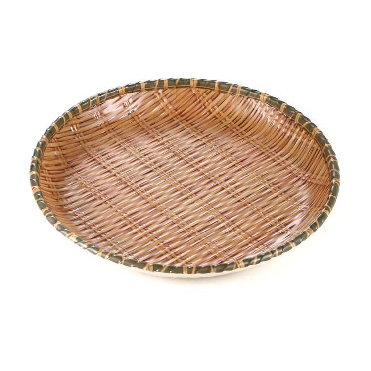 CHEFCO, 13810-12G,12" Dia Round Melamine Rattan Style Deep Plate - Chefcoca