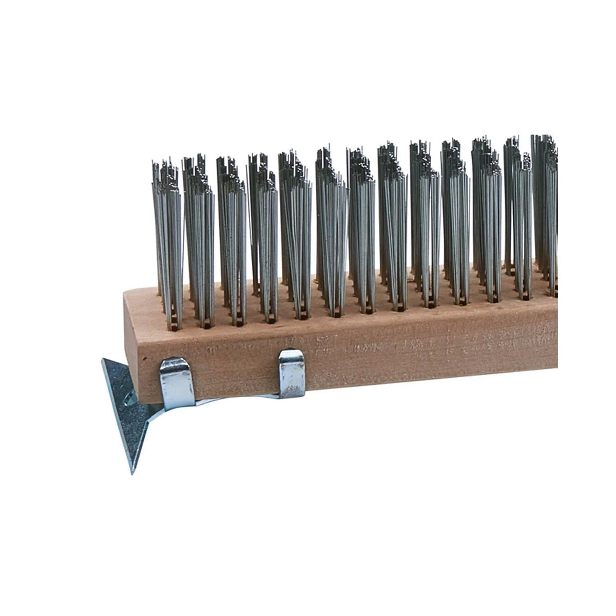 CHEFCO,BR-14S, Wooden Wire Bristle Scratch Brush, 14 Long" - Chefcoca