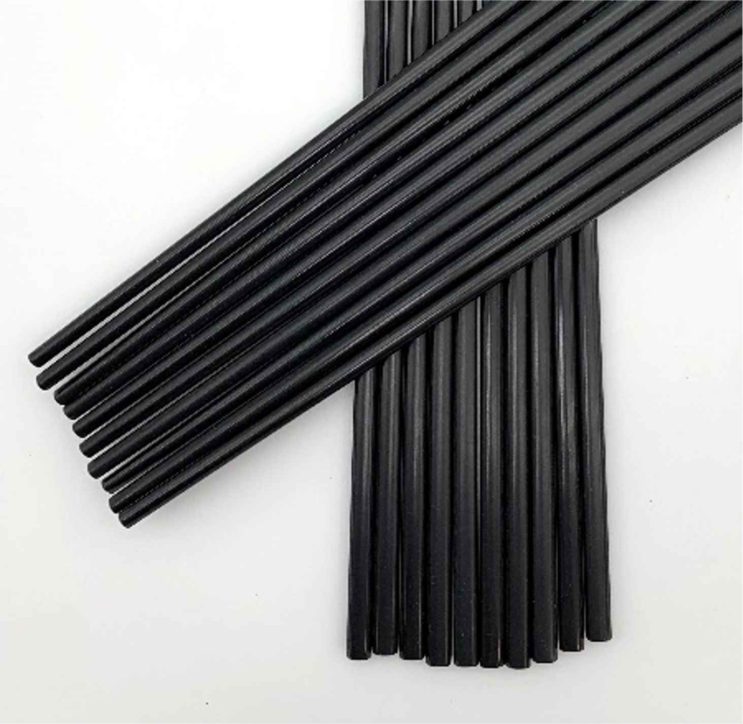 Baguettes en mélamine noire, 10 paires (CS-B8, CS-B9)