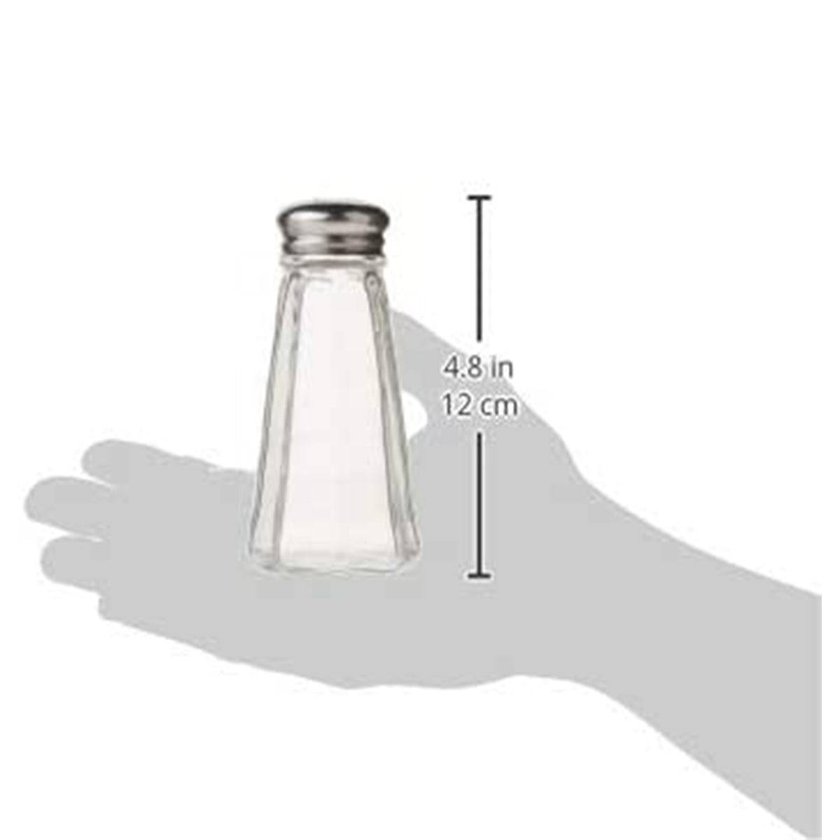 Shaker à panneaux avec couvercle en forme de champignon, 3 onces, moyen, transparent, acier inoxydable