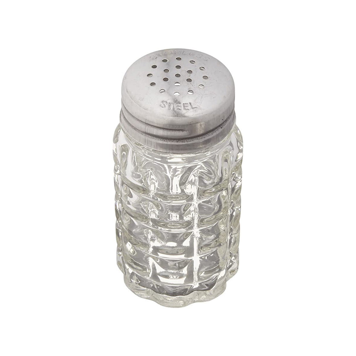 Shakers classiques à couvercle plat, 2 onces, taille moyenne, transparents, en acier inoxydable 