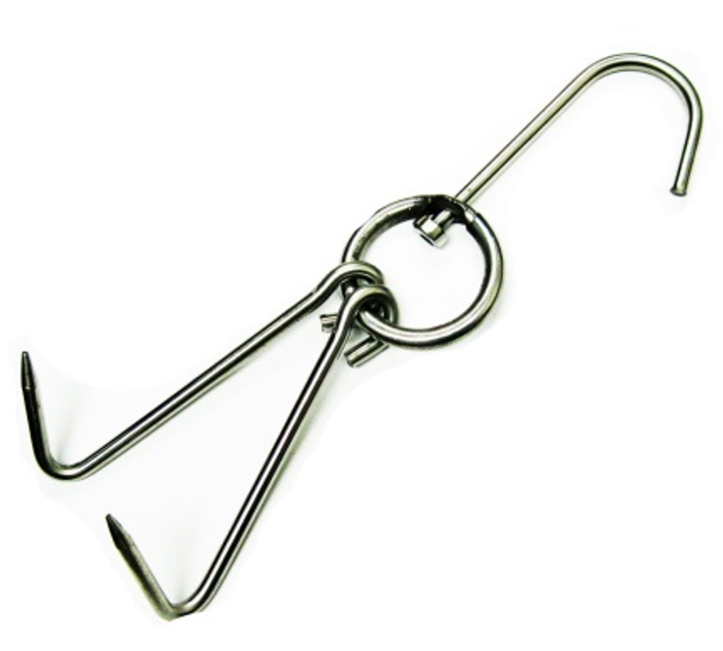CHEFCO,HO-96, 9"Stainless Steel Double Meat Hooks Roast Duck Bacon Shop Hoop -6 - Chefcoca