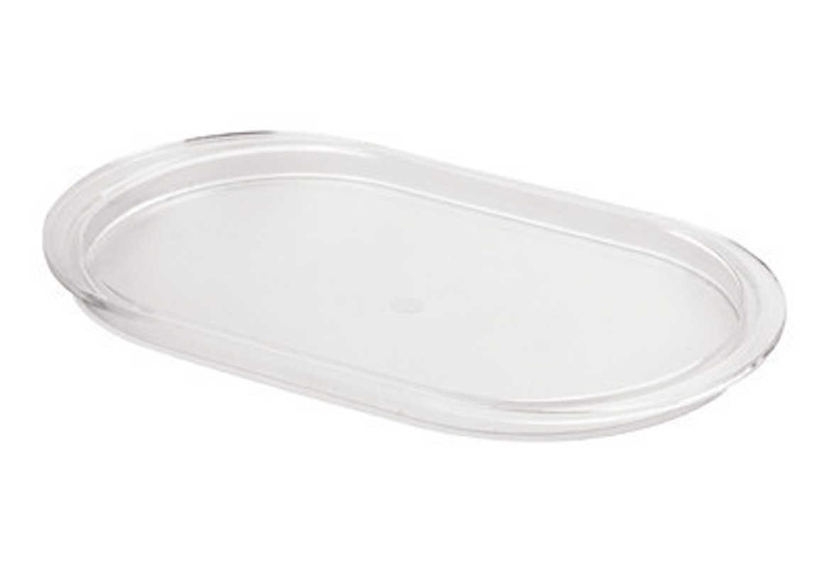 CHEFCO,JB-8049,Clear Polycarbonate Oval Condiment Plate(Large)