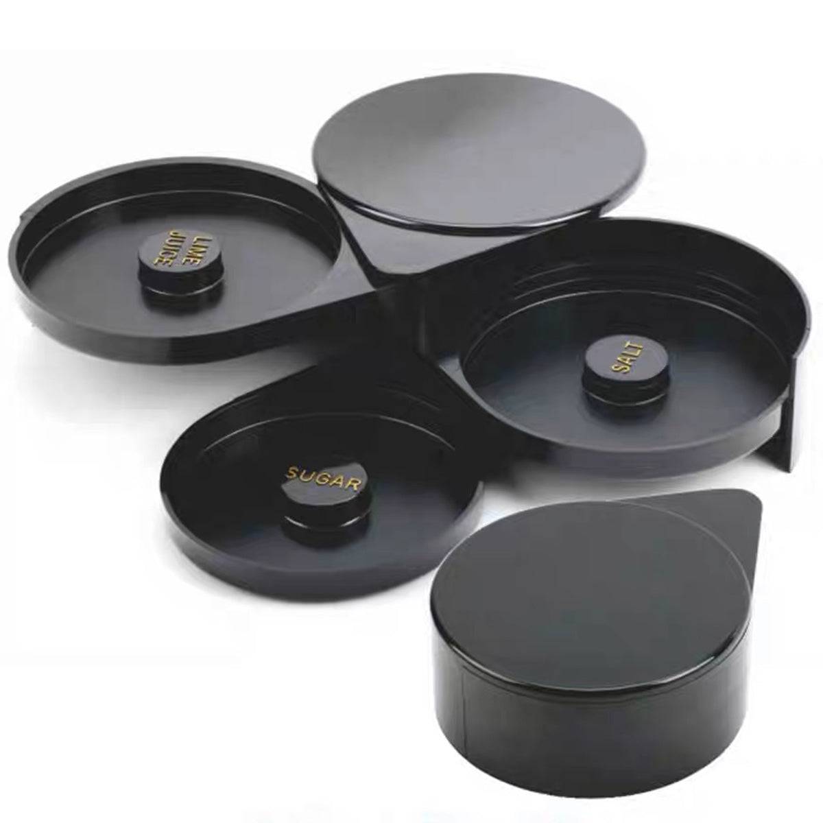 Bordure de verre à 3 étages avec bordure en sucre et sel, citron vert 