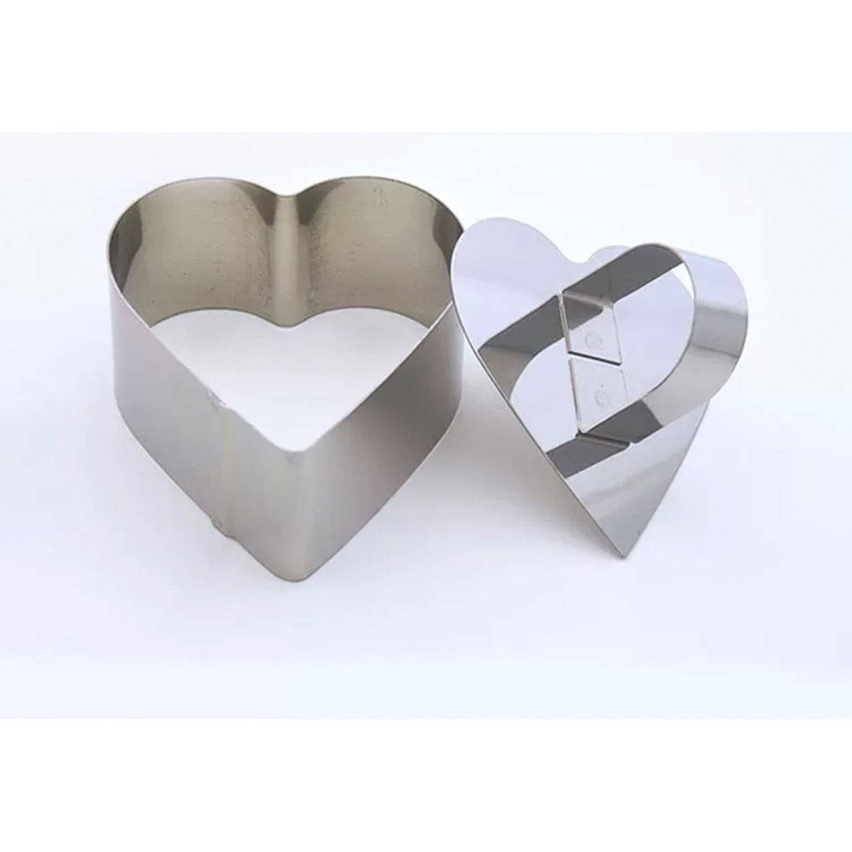 CHEFCO,P0003/9896,Mousse Ring with Pusher，Heart Shape(2pcs/set)