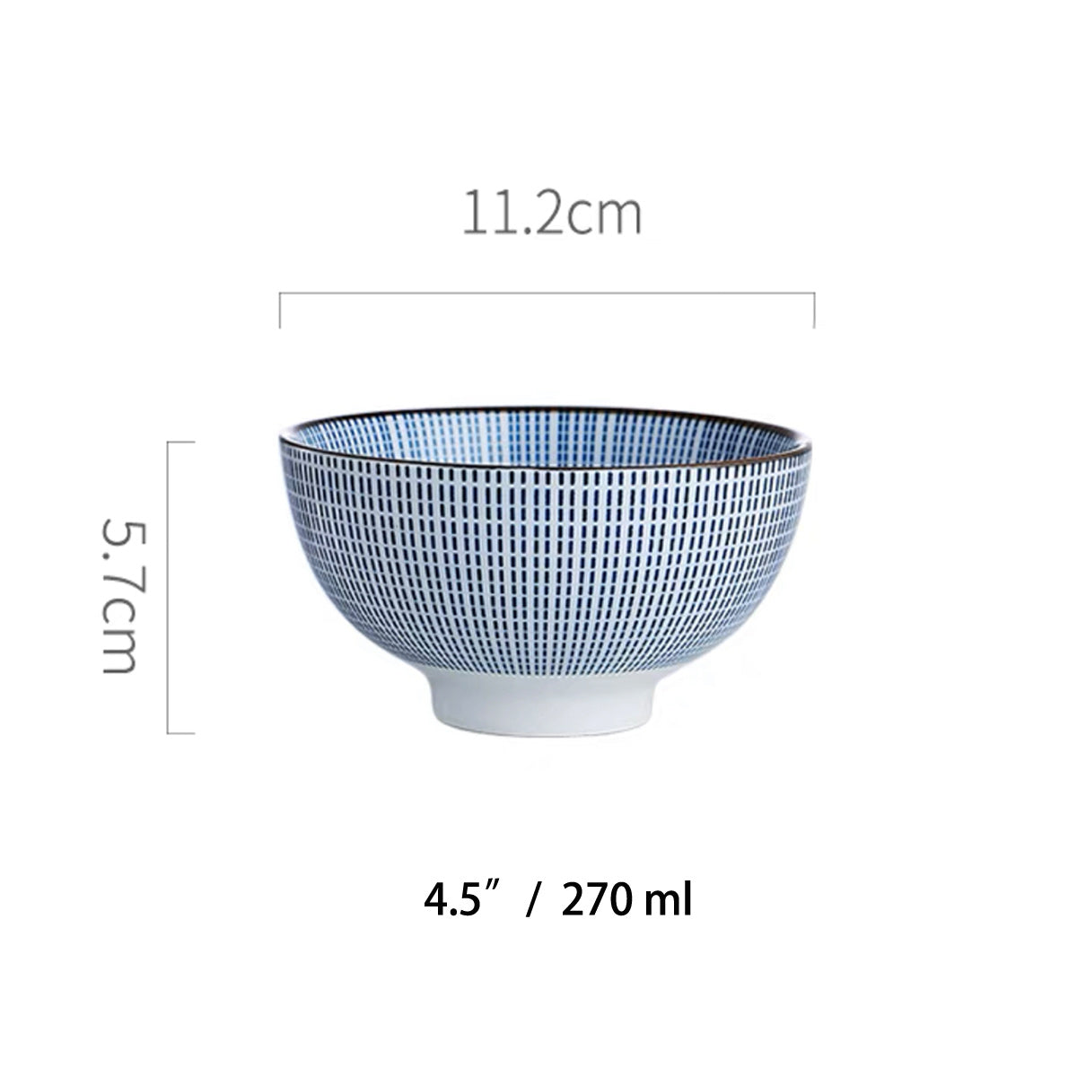 CHEFCO,PTC00019, 4.5" Blue Grid Bowl - Chefcoca