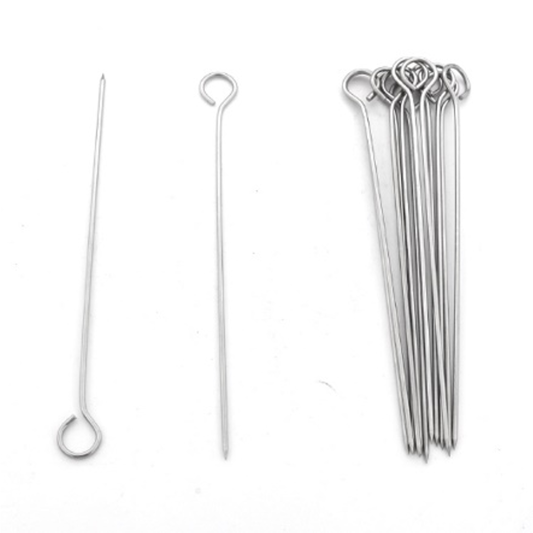 CHEFCO,SK-15,Stainless Steel Skewer with Circular Handle -15cm/5.9", 12pcs/pack