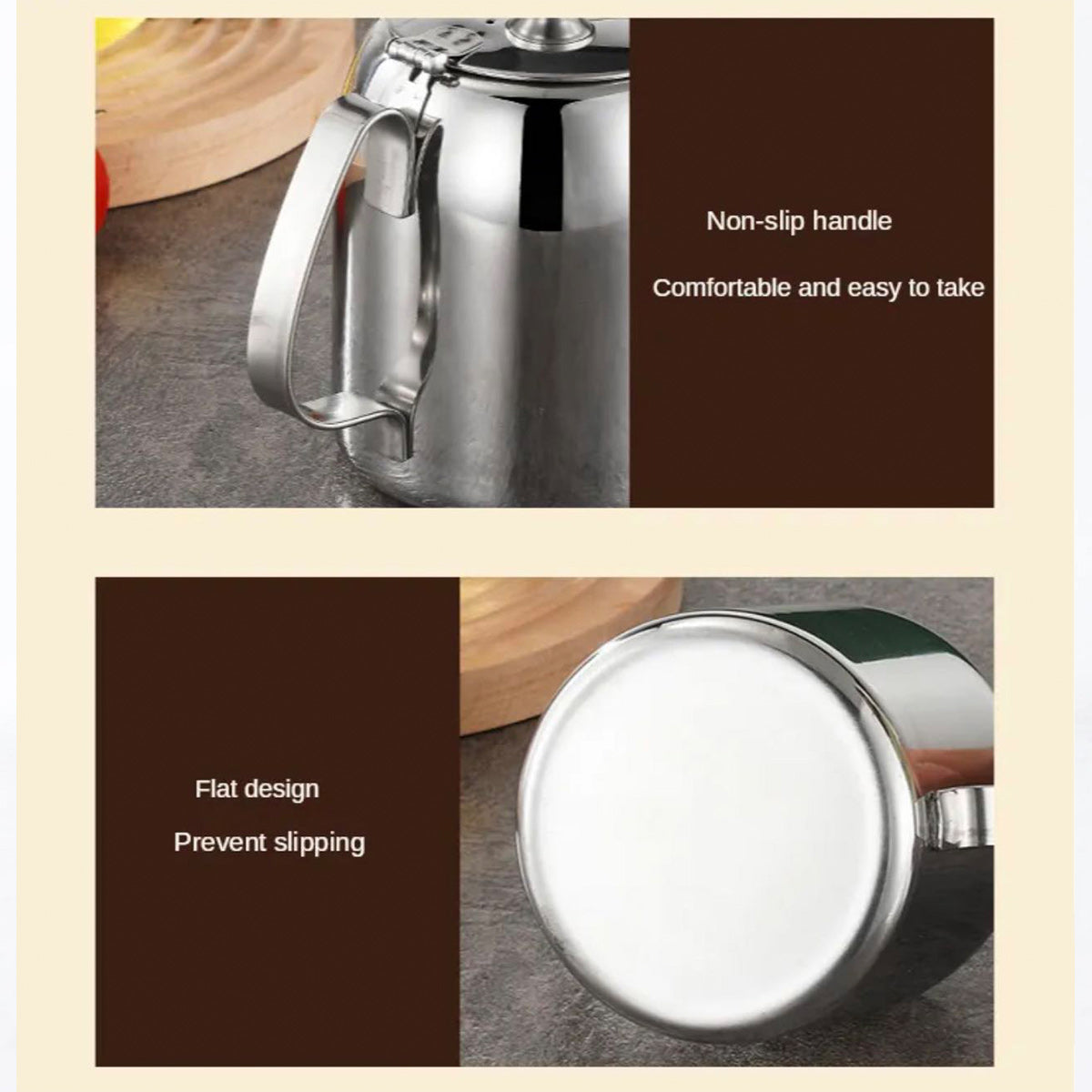 Théière en acier inoxydable (32-70 oz)