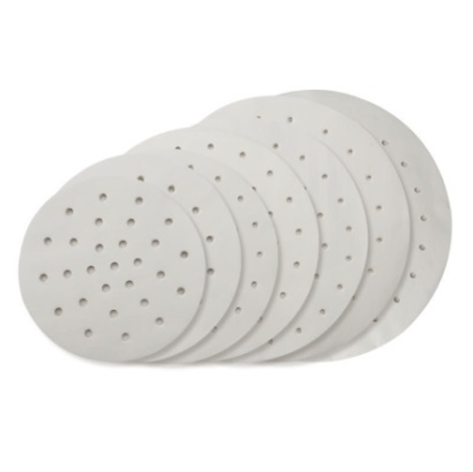 CHEFCO,STPA-3.0, 3"Round Perforated Steamer Liner Paper,400pcs/pack - Chefcoca