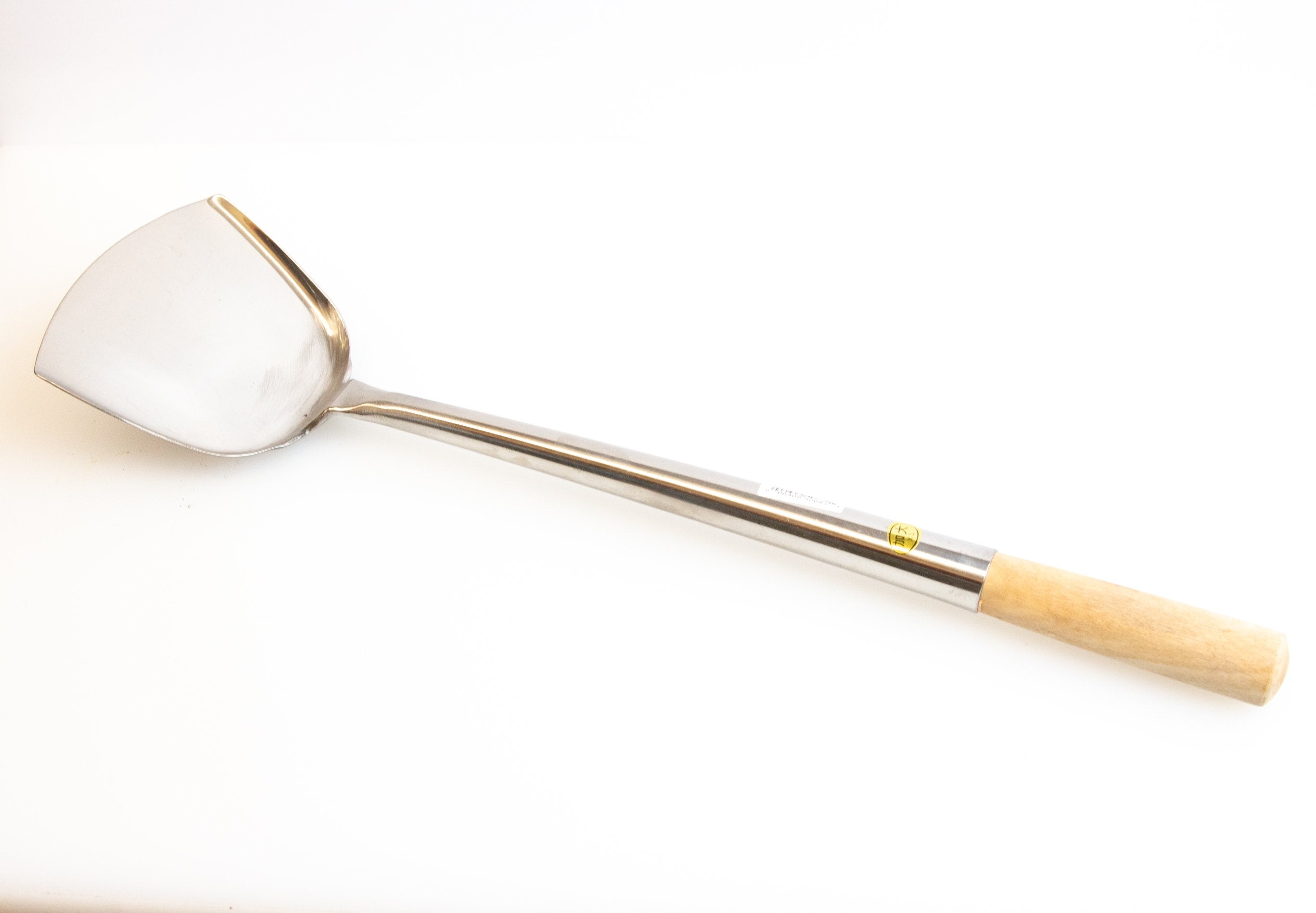 CHEFCO,SWH-3, Stainless Steel Wok Spatula with Wooden Handle ,Small - Chefcoca