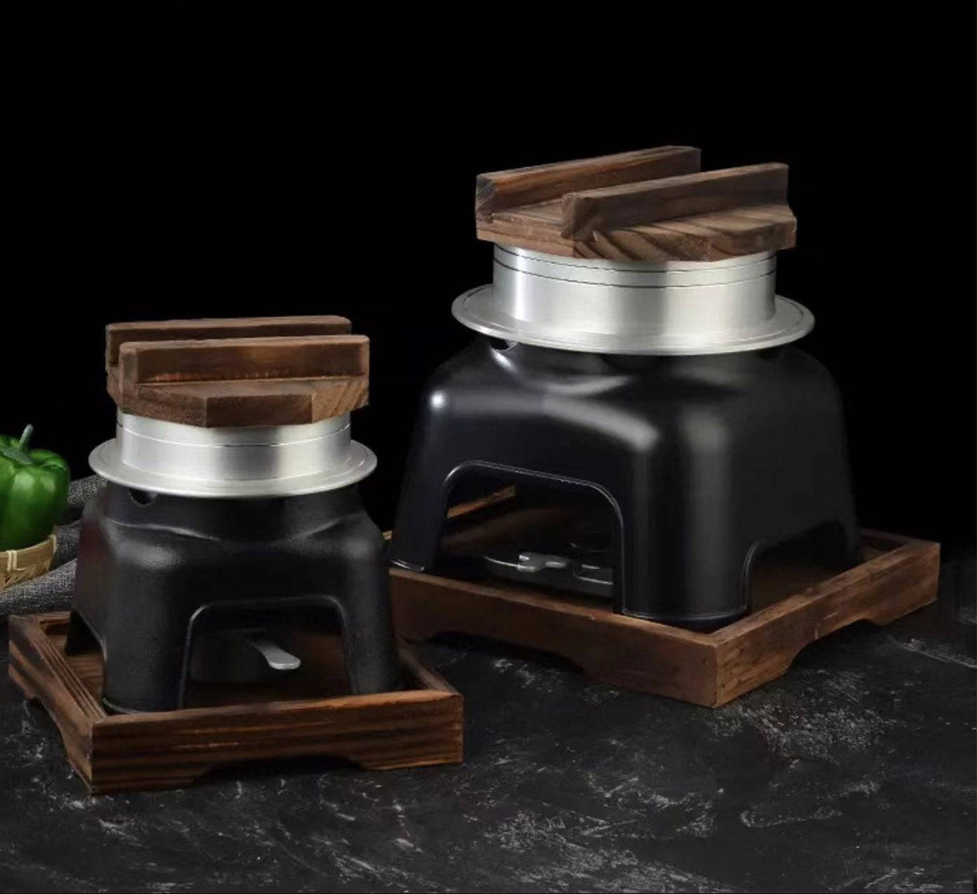 CHEFCO,WLG-16.6, Traditional Japanese Rice Cooking Oolong Pot-5PCS/SET(16.5cm/6.5" Pot Dia) - Chefcoca