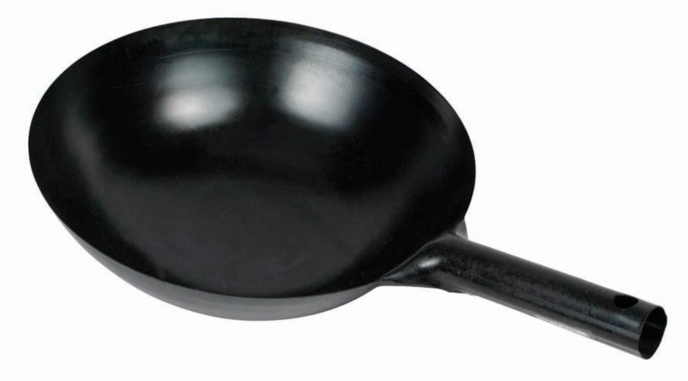 CHEFCO,WOK-B16/WOK-36, 16''Carbon Steel Wok with Integrated Handle