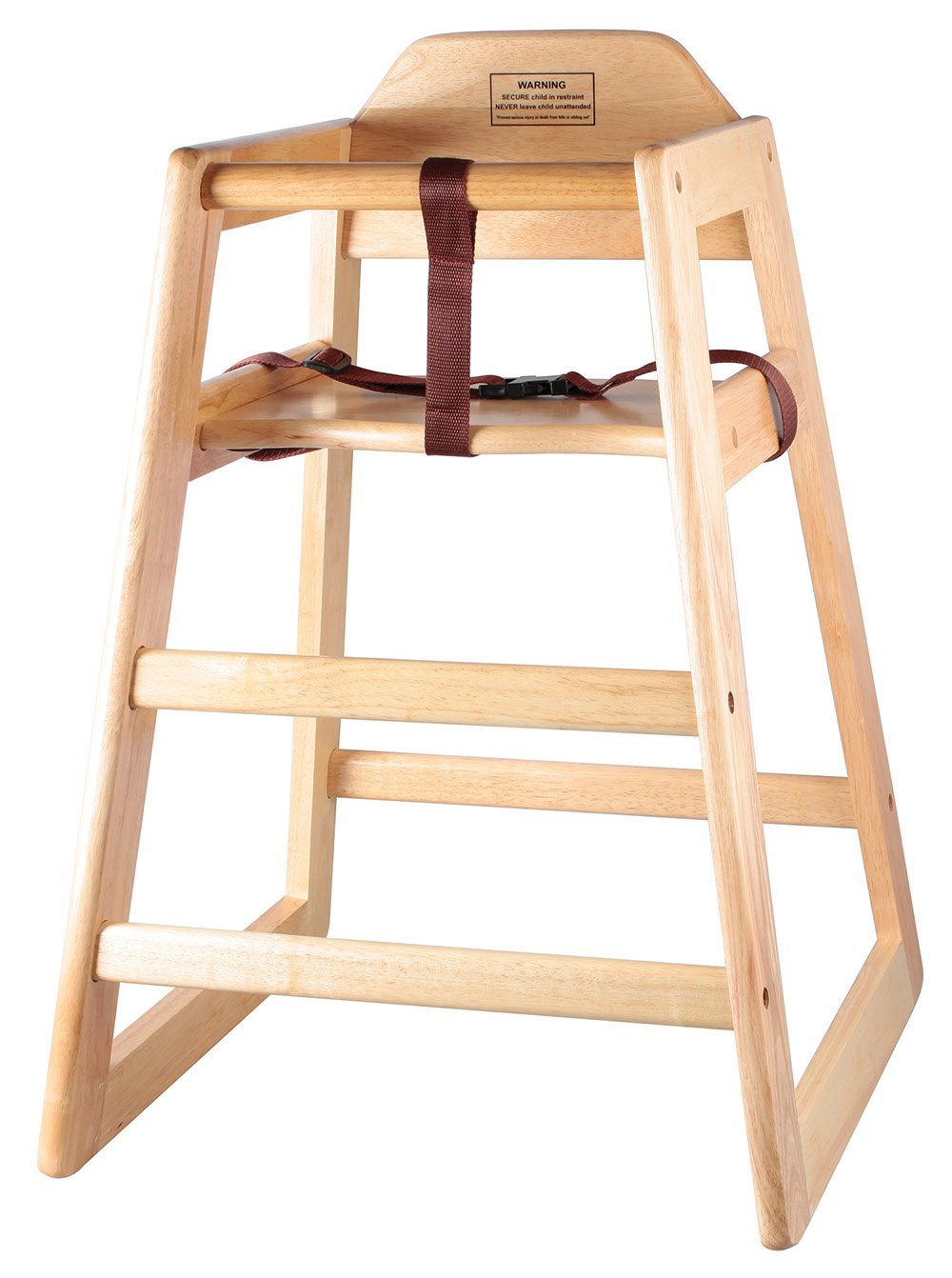 Natural Wood High Chair - Chefcoca