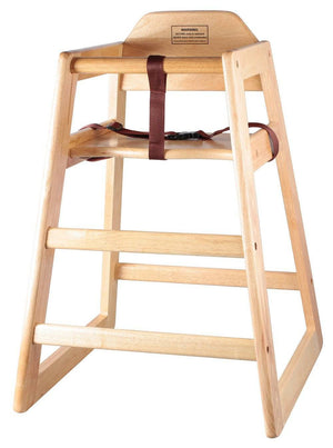 Natural Wood High Chair Chefcoca