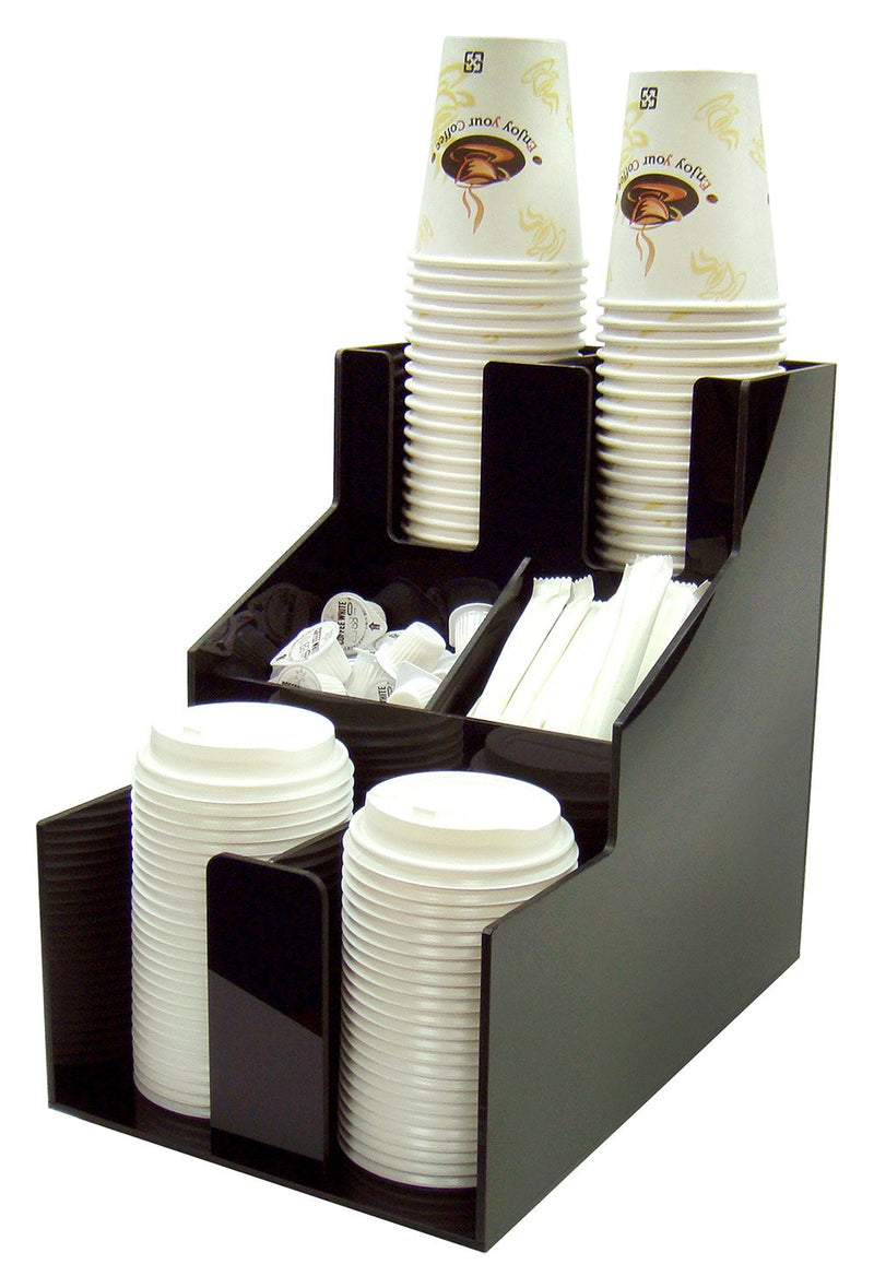 Cup & Lid Organizer with 3 Tiers & 2 Stacks