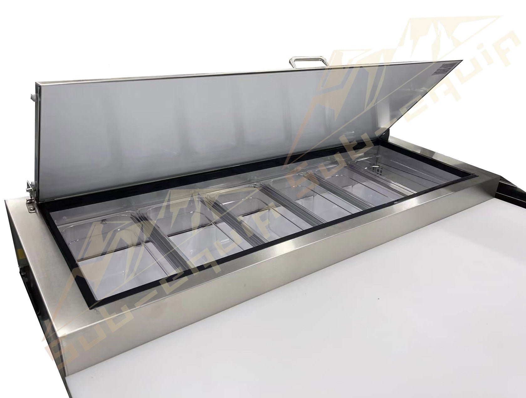 48" 1 Door Refrigerated Pizza Prep Table (47.4" x 32.3" x 1.3") - Chefcoca