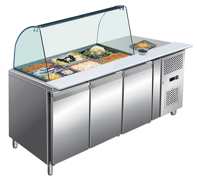 Refrigerated Counter Range (66.15" x 27.6" x 33.9")
