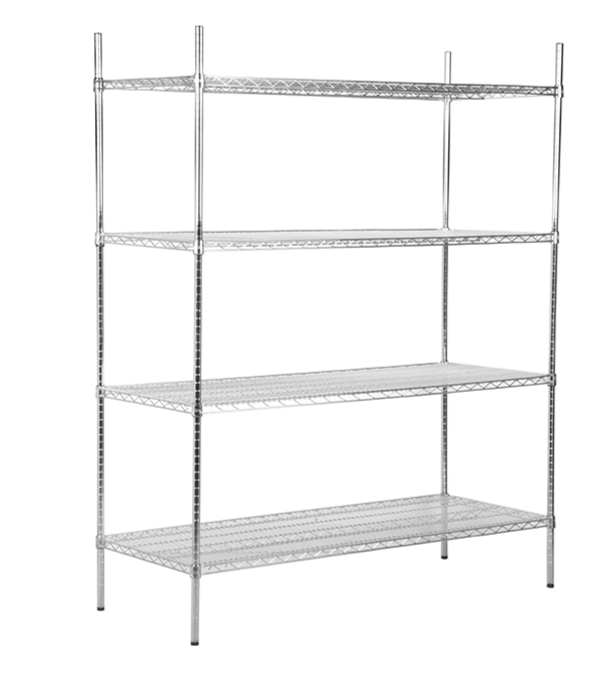 Chrome Plated Wire Shelves 14" Width (2 Pieces, shelves only)