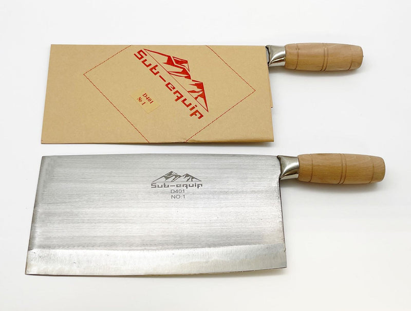 Chinese Vegetable Cleaver with Wooden Handle