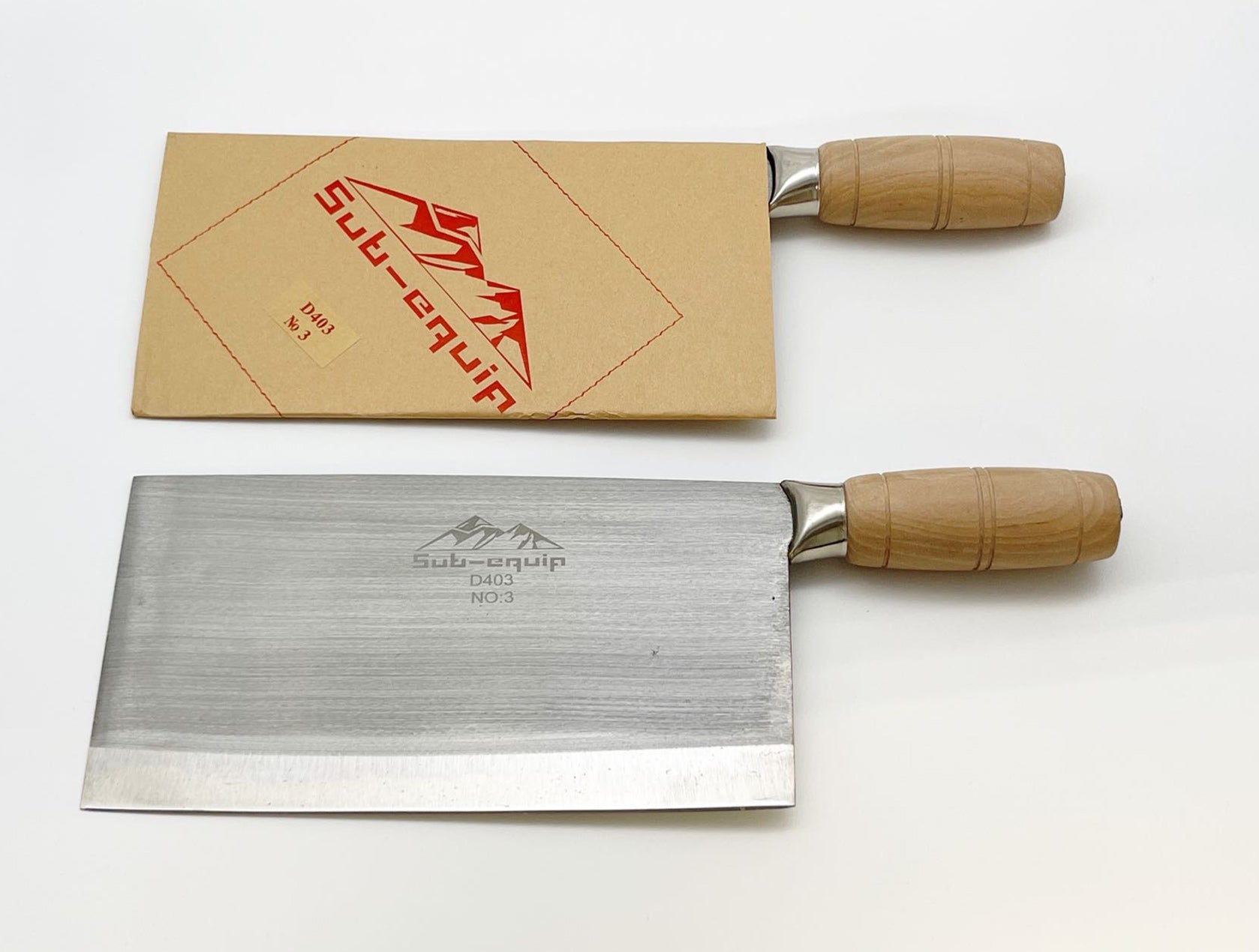 Chinese Vegetable Cleaver with Wooden Handle