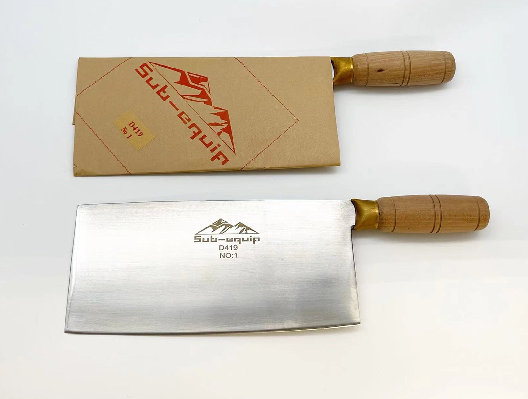 S/S SAN Cleaver w/wooden handle - Chefcoca