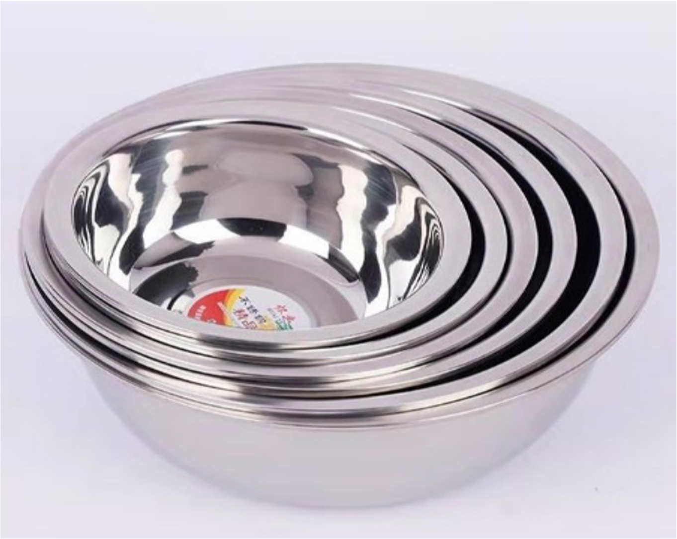 Flat Bottom Stainless Steel Mixing Bowl - Chefcoca