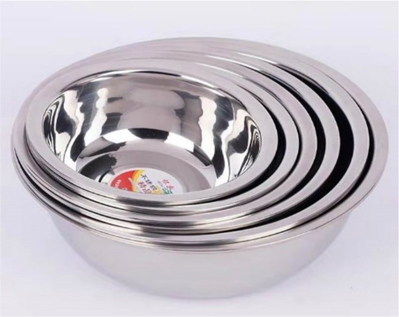 Flat Bottom Stainless Steel Mixing Bowl