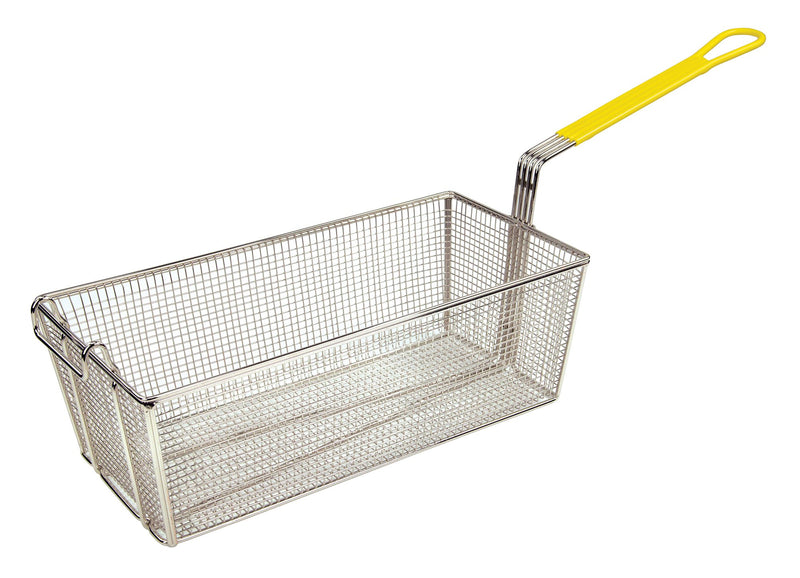 Fry Basket with 12" Yellow  Handle (17"L x 8.25"W x 6"H)