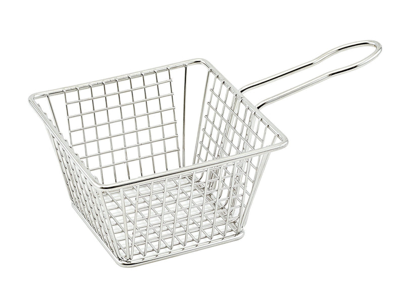 Winco Mini Square Fry Serving Basket (5"L x 5"W x 4"H)