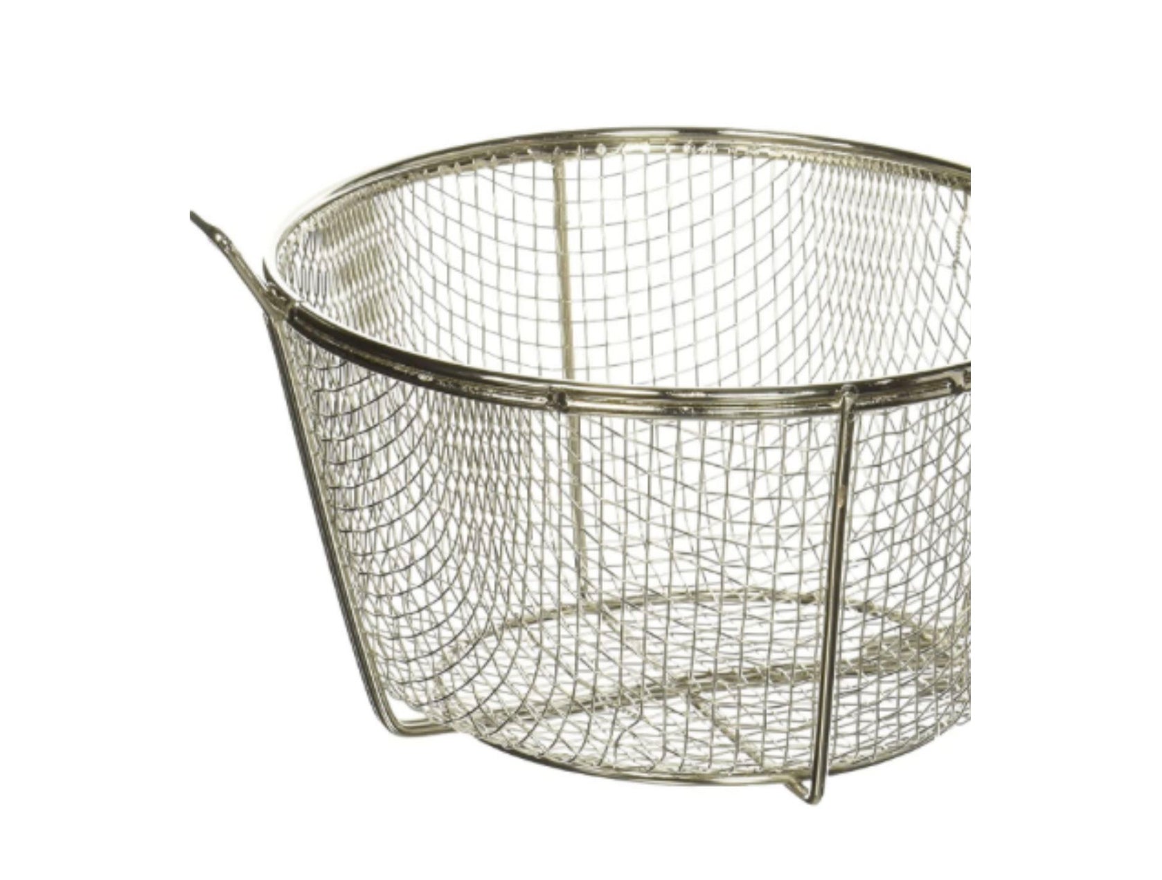 Wire Round Medium-Fine Round Fryer/Culinary Basket (8.5" - 10.5" Dia.)