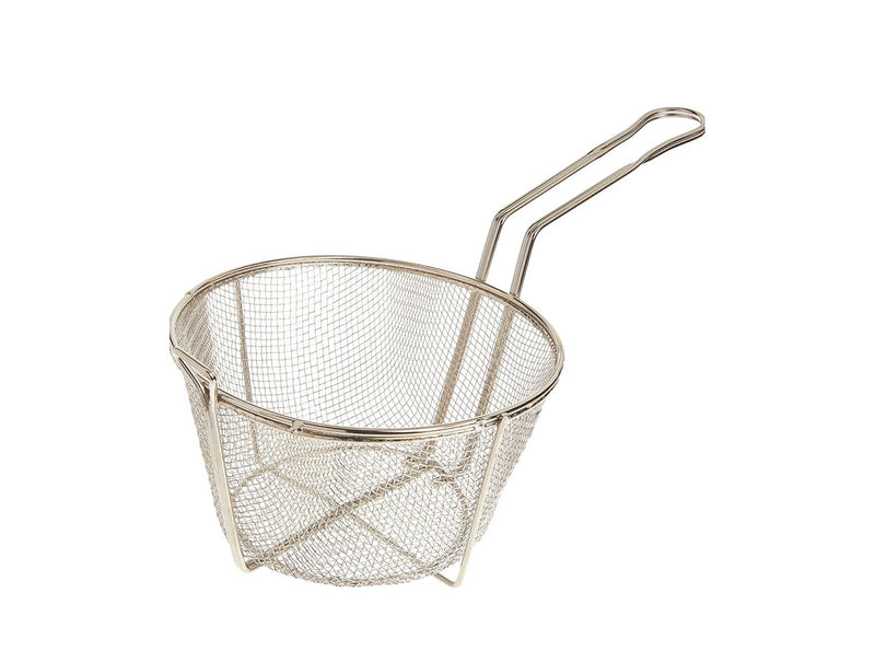 Wire Round Super Fine Mesh Fryer/Culinary Basket (8.5" - 10.5" Dia.)