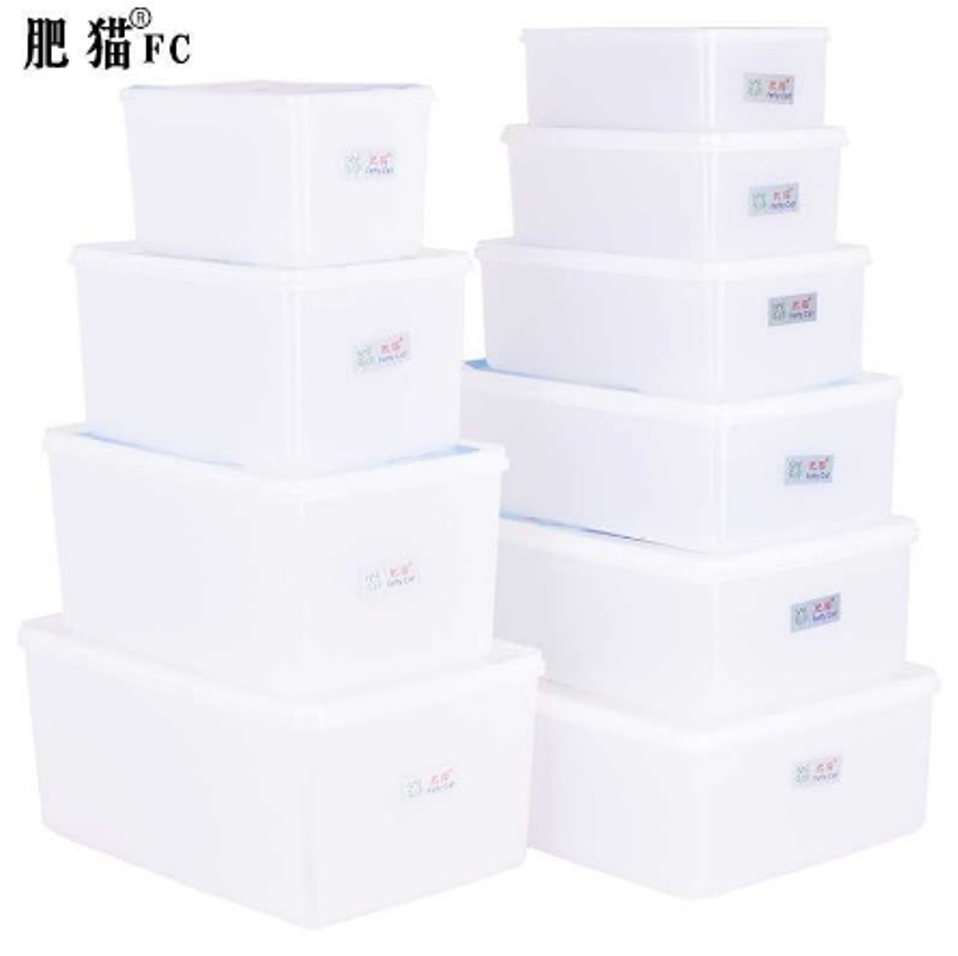 White Polypropylene Deep Food Storage Container Set with Lid