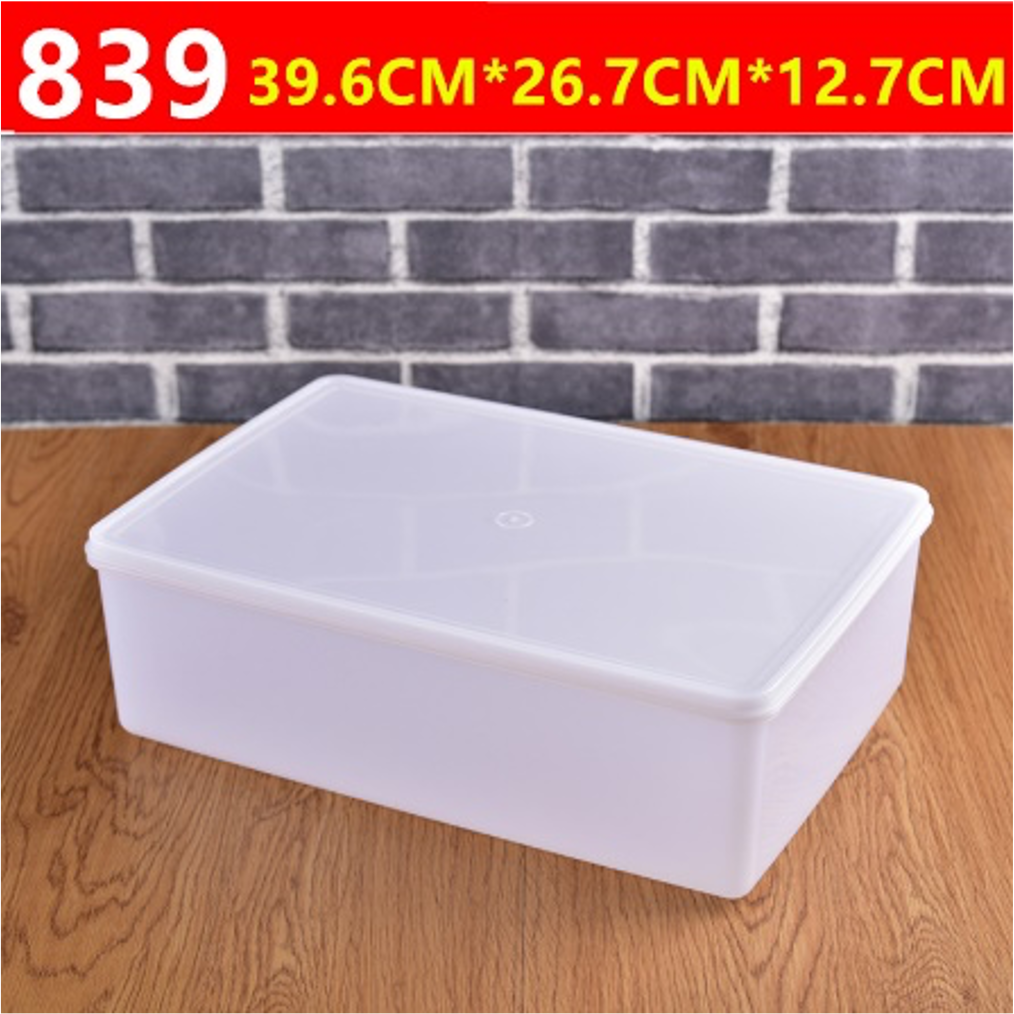 Rectangular Plastic Storage Container with Lid