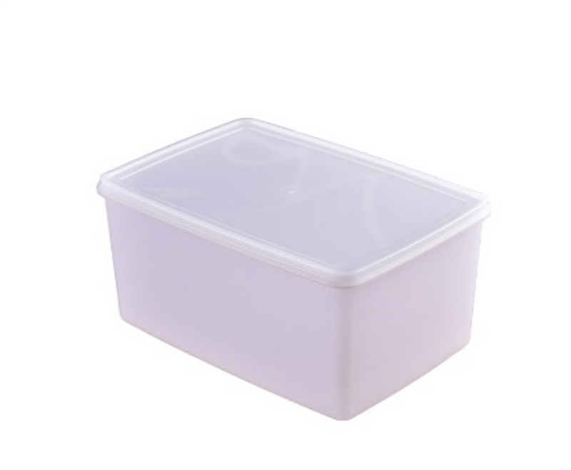 White Polypropylene Deep Food Storage Container Set with Lid