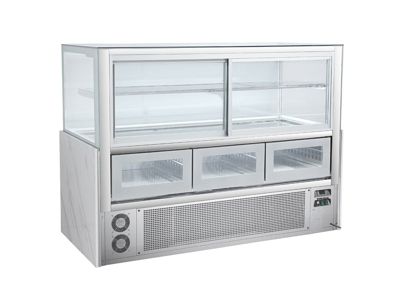 Sub-equip, 79"Cake Display Showcase,Refrigerated Bakery Display Case with LED Lighting