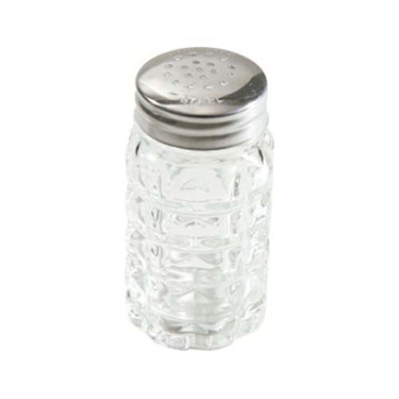 Classic Shakers with Flat Tops, 2-Ounce, Medium, Clear, Stainless Steel